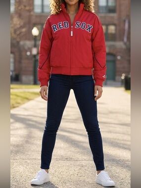 Vintage Boston Red Sox Majestic Dugout Bomber Jacket - Authentic Collection